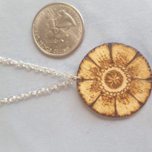 Wood Burned Flower