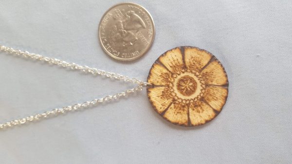 Wood Burned Flower