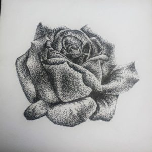 Pointillism Rose
